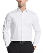 Michael Kors Men's Ultra Wrinkle Free Stretch Regular-Fit Dress Shirt  White Size 18 34/35
