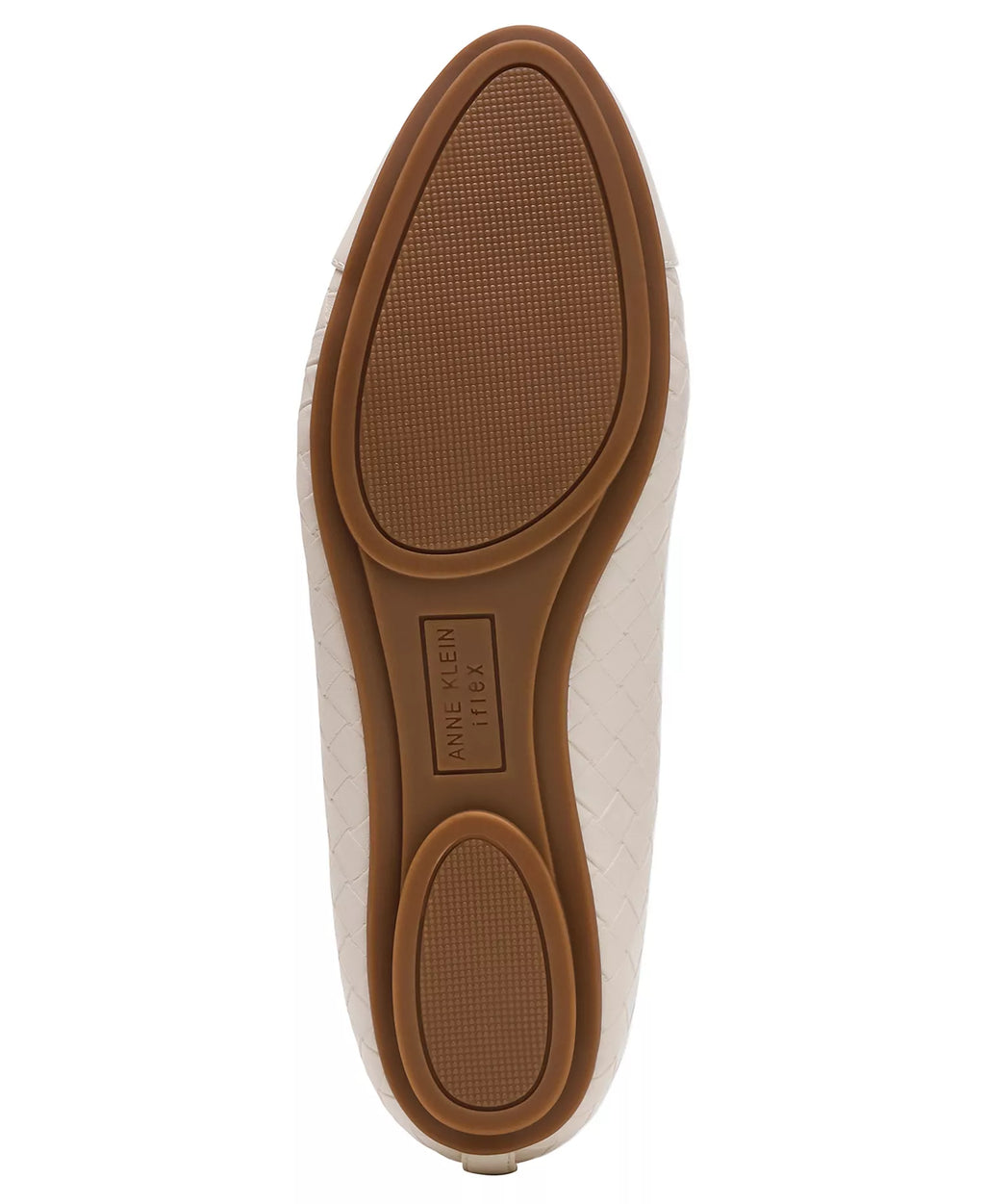 Anne Klein Women's Luci Woven Cap Toe Ballet Flats  Bone Woven Size 7.5