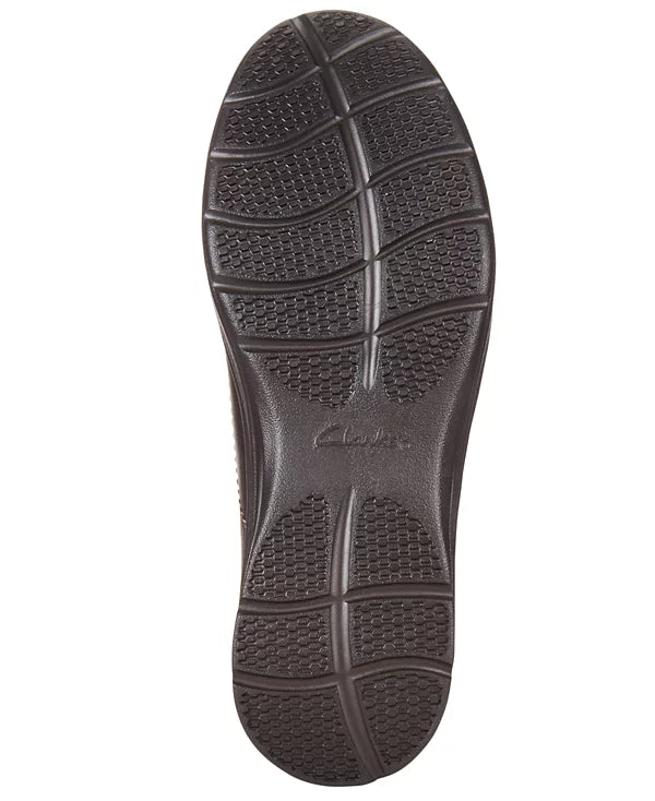 Clarks Men's Cotrell Step Bike Toe Slip On Cap  Black Oily Leather Size 11W