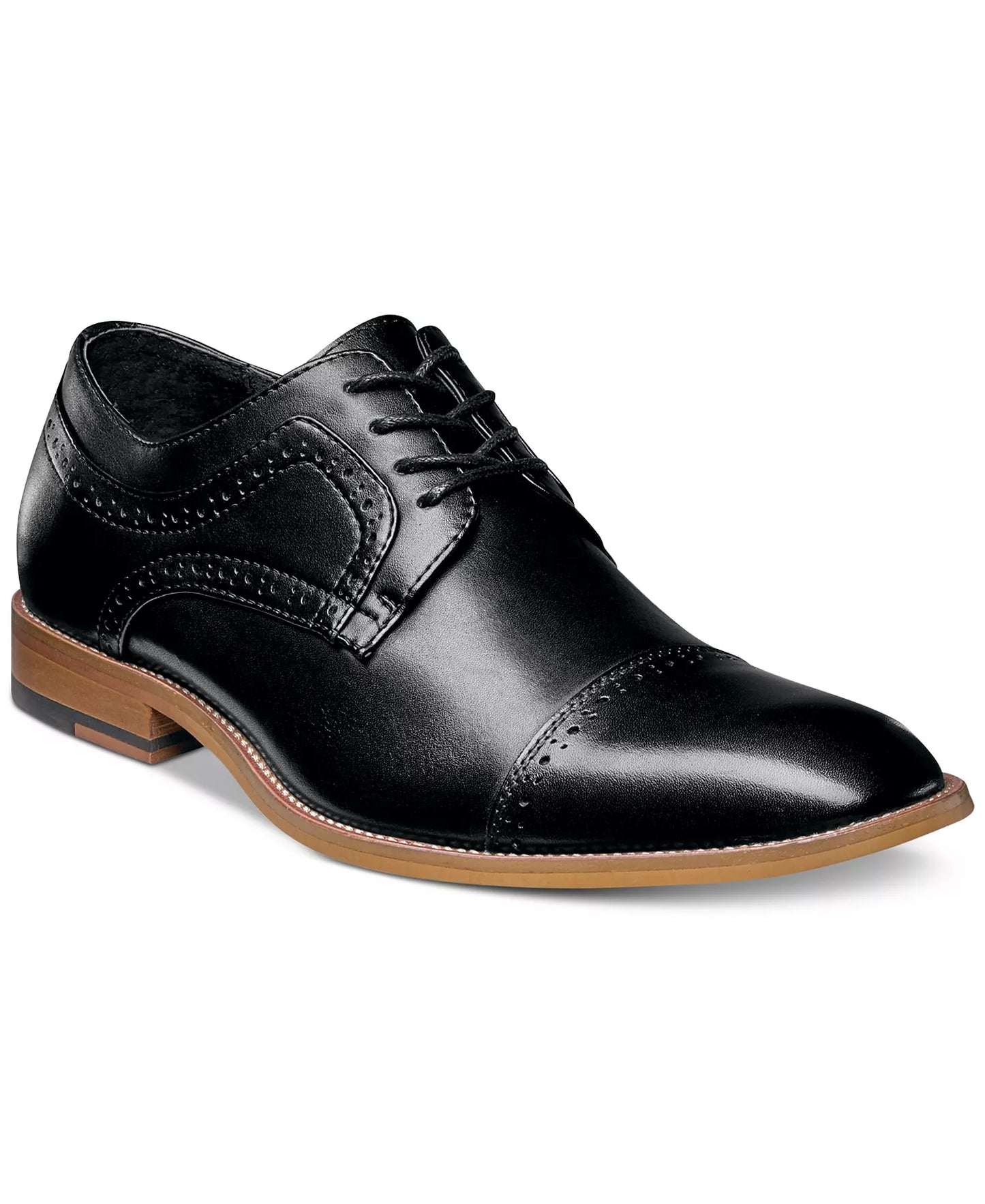 Stacy Adams Men's Dickinson Cap Toe Oxfords  Black Size 10.5