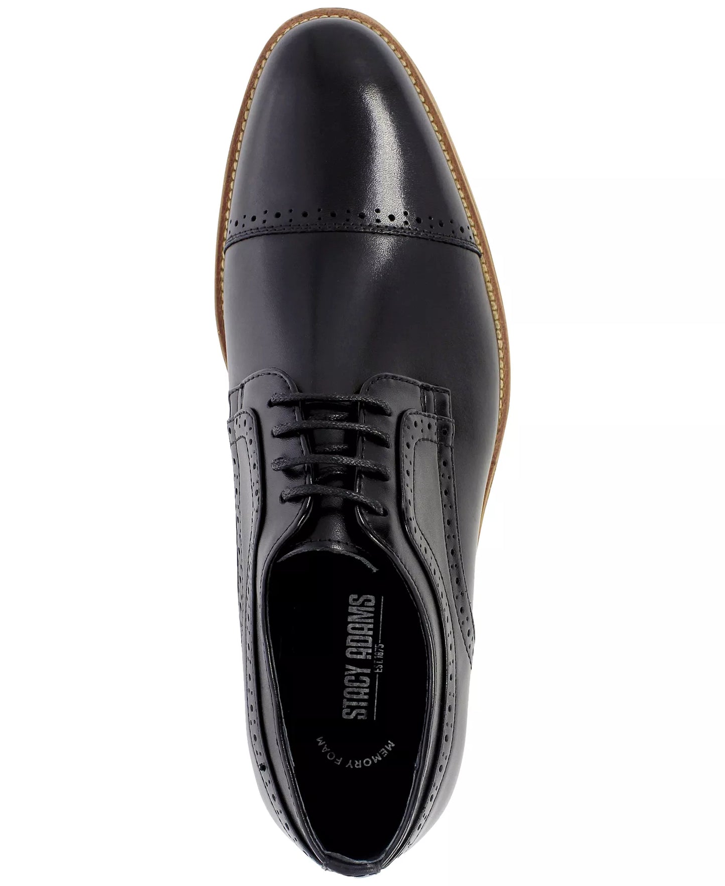 Stacy Adams Men's Dickinson Cap Toe Oxfords  Black Size 10.5