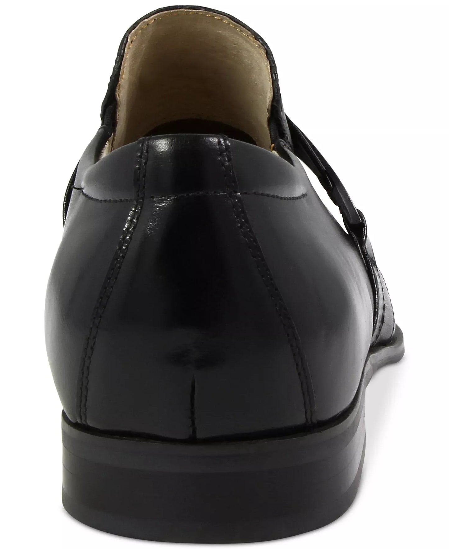 Stacy Adams Men's Beau Bit Perforated Leather Loafers  Black Size 12W