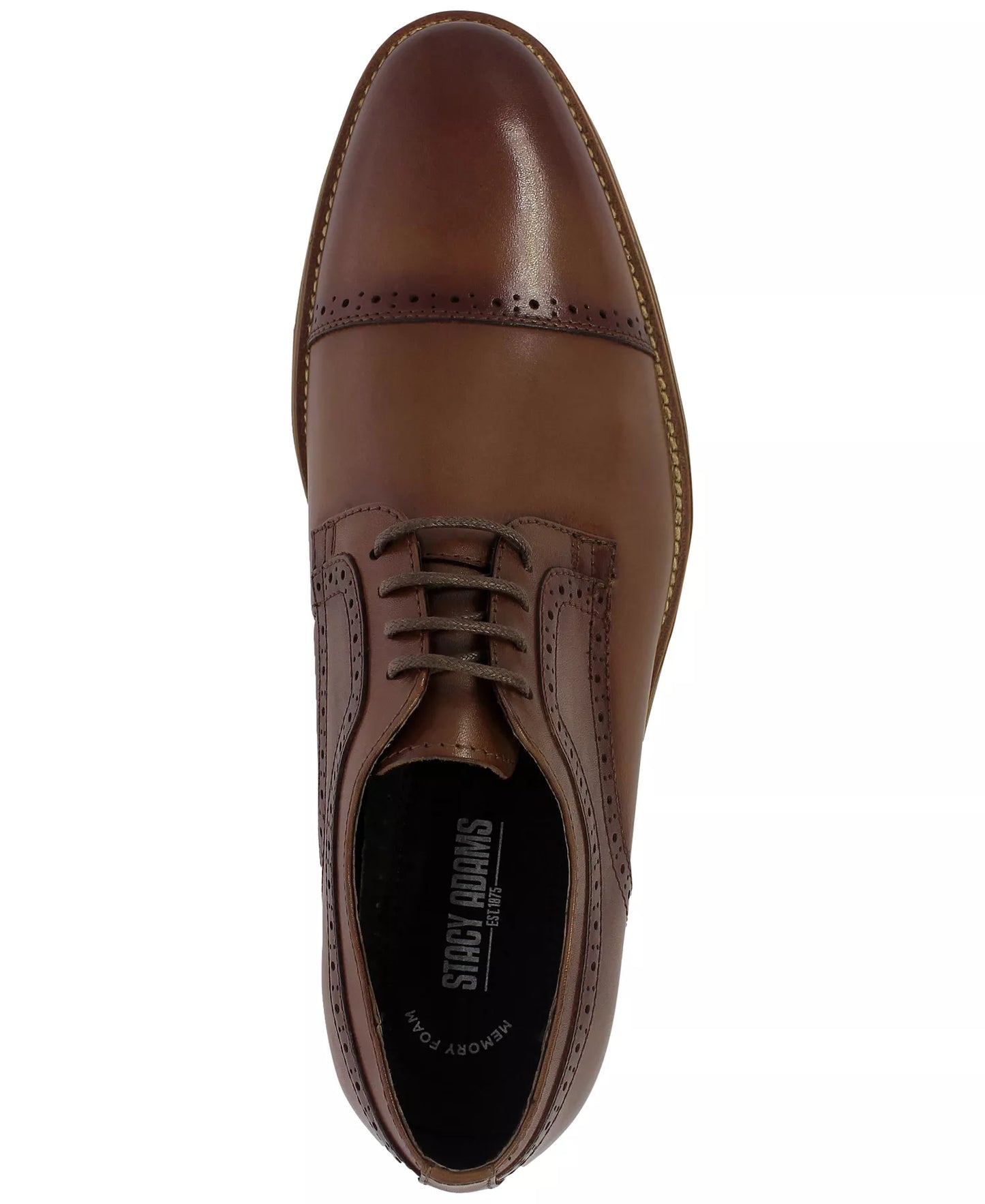 Stacy Adams Men's Dickinson Cap Toe Oxfords  Cognac Size 12