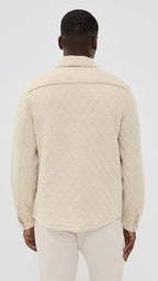 Polo Ralph Lauren Men's Quilted Double Knit Jersey Shirt Jacket  Expedition Dune Heather Size XL