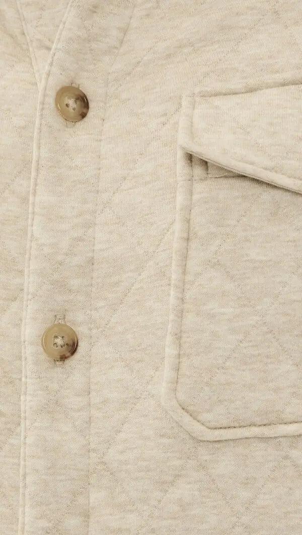 Polo Ralph Lauren Men's Quilted Double Knit Jersey Shirt Jacket  Expedition Dune Heather Size XL
