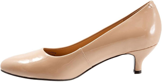 Trotters Women's Kiera Faux Leather Kitten Heels   Color Nude Size 10W
