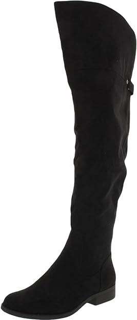 Sun + Stone Women's Allicce Wide-Calf Over-The-Knee Boots  Color Black Micro Size 7M