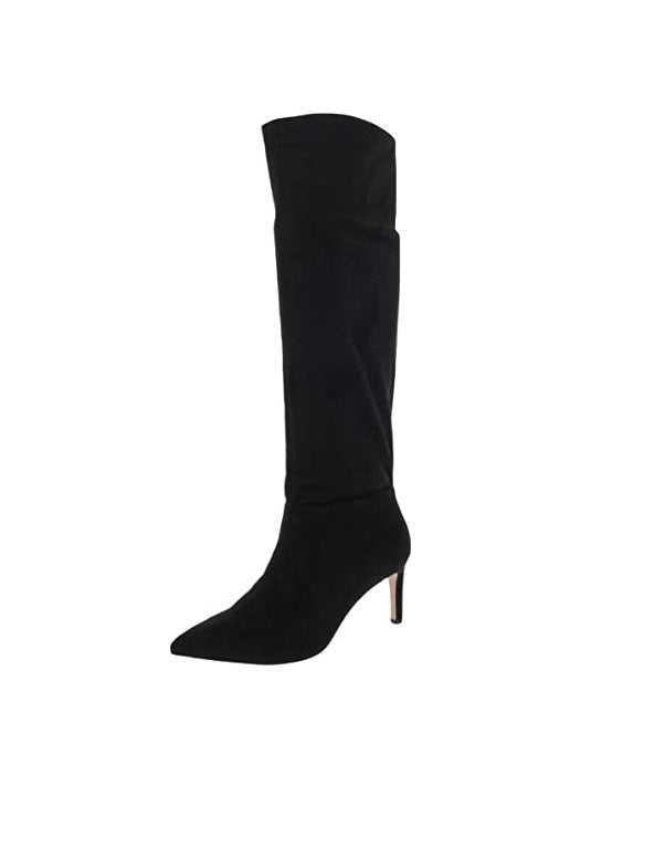 BCBGeneration Womens Marlo Padded Insole Pointed Toe Knee-High Boots  Color Black Micro Suede Size 6.5M