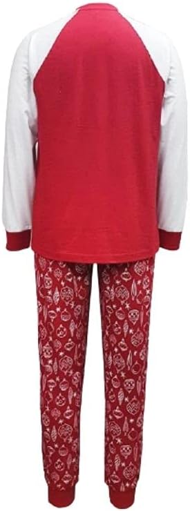Family Pajamas Men's Ornament-Print Pajama Set  Color Red Size XL