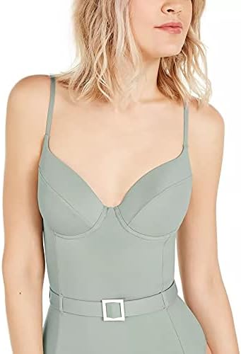 We Wore What Women's  Solid Danielle One-Piece Swimsuit  Color Jadeite Size M
