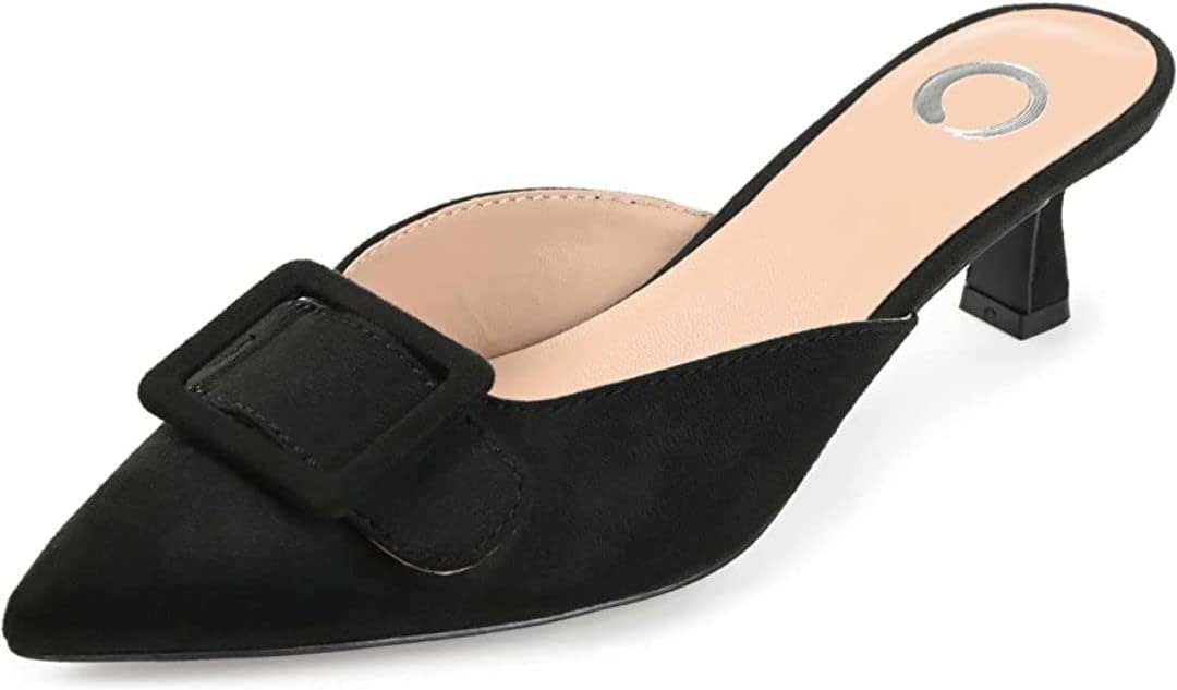 Journee Collection Women's Via Pointed Toe Pumps  Color Black Size 11M