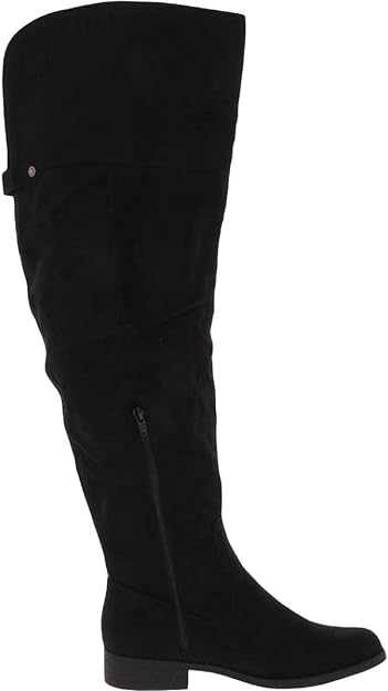 Sun + Stone Women's Allicce Wide-Calf Over-The-Knee Boots  Color Black Micro Size 7M
