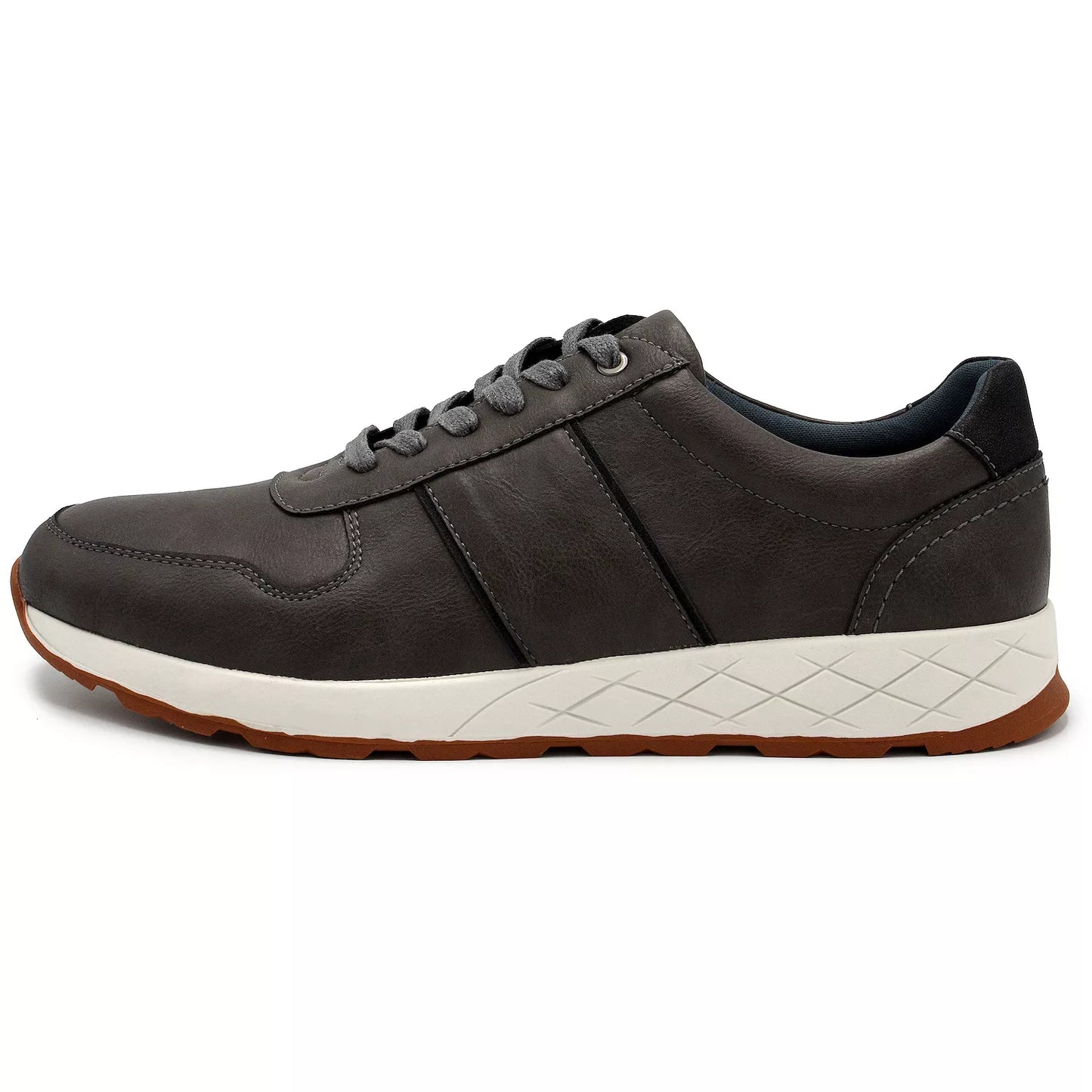 Aston Marc Men's Hart Casual Court Shoes  Grey Size 10.5