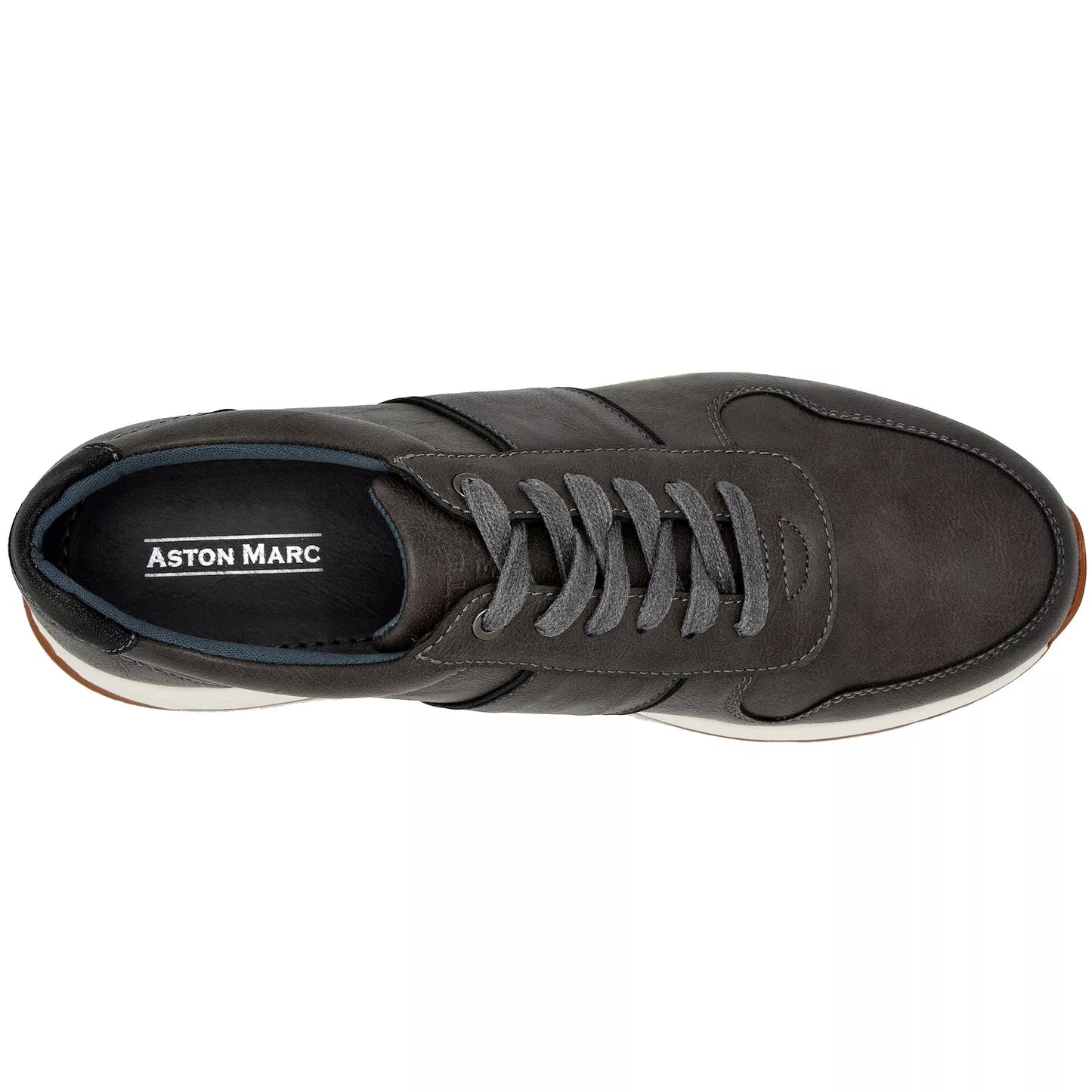 Aston Marc Men's Hart Casual Court Shoes  Grey Size 10.5