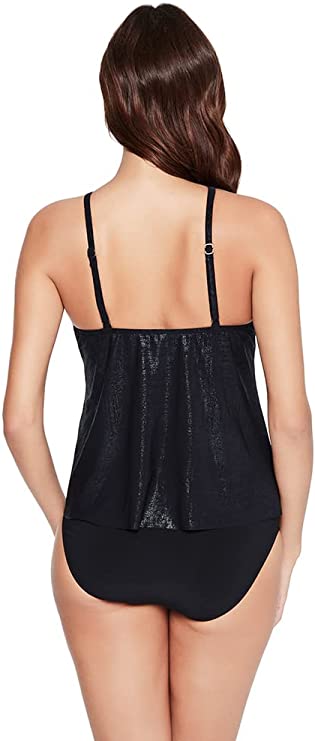 Magicsuit Indiglow Angelika Tankini Top  Color Black Blue Size 8