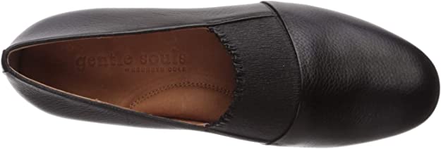 Gentle Souls by Kenneth Cole Women's Eugene Ruffle Slipper Loafer  Color Black Size 9M