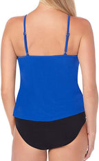 Magicsuit Rita Tiered Slimming Tankini Top  Color Cobalt Size 12