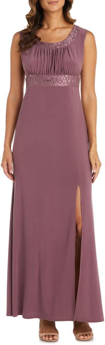 RM Richards Two-Piece Ruffle Front Lace Jacket Dress  Color Dark Rose Size 6