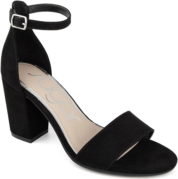 Sugar Women's Machelene Ankle Strap Pump Sandals  Black Size 8.5
