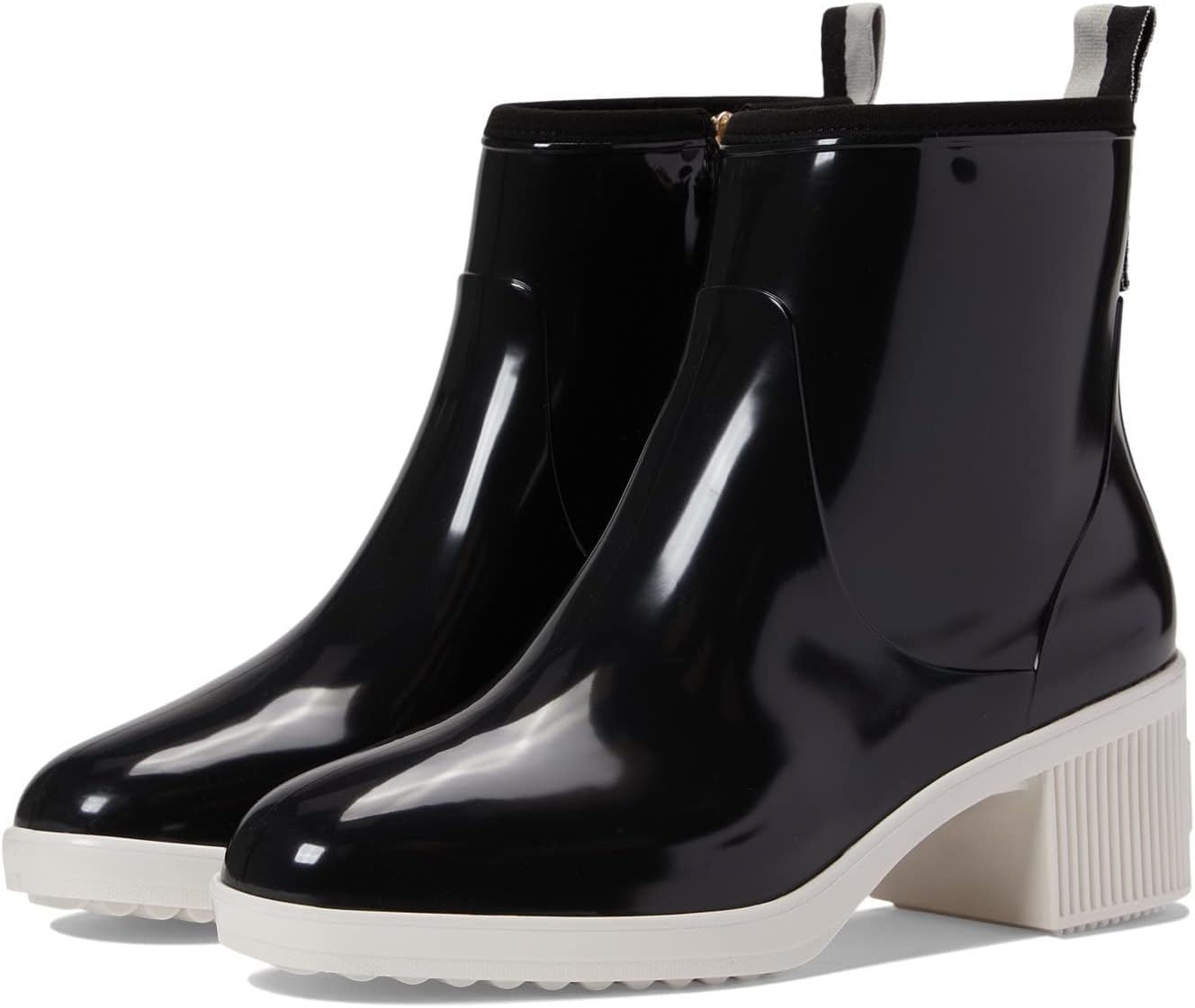 kate spade new york Women's Puddle Rain Boots  Color Black Parchment Size 11M