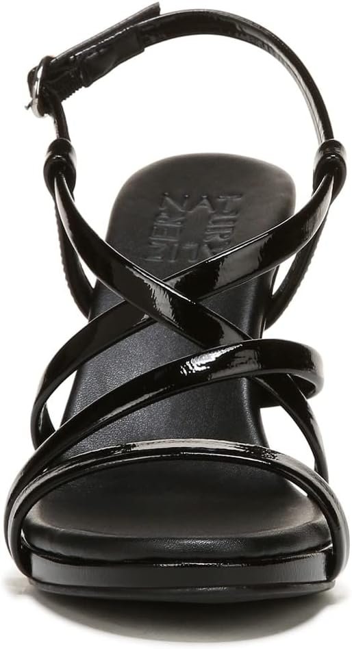 Naturalizer Women's Luisa Heeled Slingbacks Sandals  Color Black Patent Leather Size 9.5M