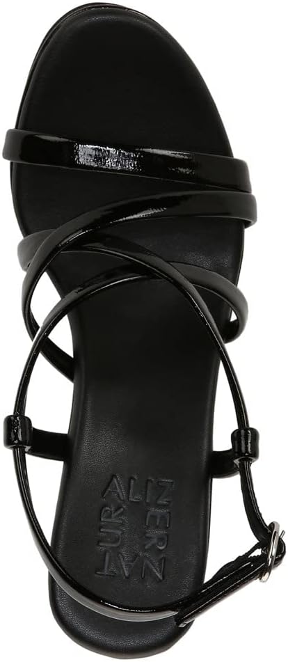 Naturalizer Women's Luisa Heeled Slingbacks Sandals  Color Black Patent Leather Size 9.5M