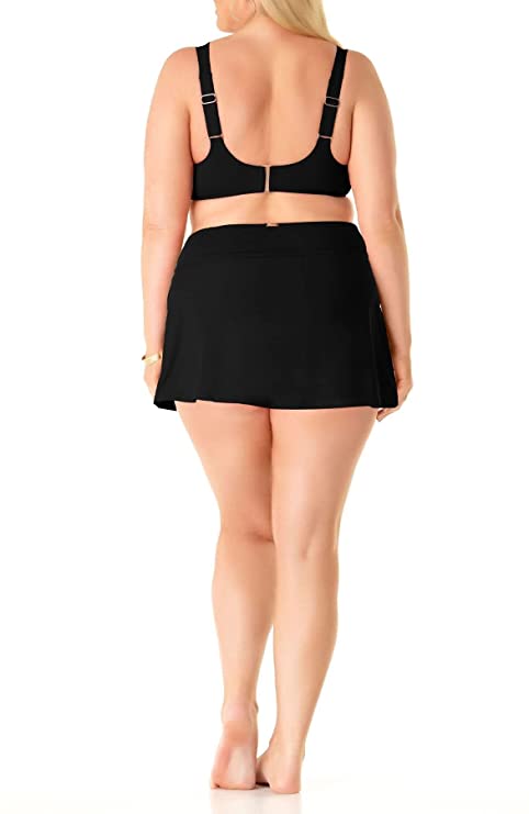 Anne Cole Plus Size Swim Skirt  Color Black Noire Size 22W