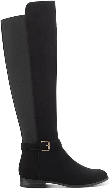 Style & Co Women's Kimmball Wide-Calf Over-The-Knee Boots  Color Black Micro Size 8M