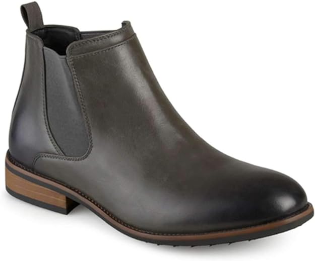 Vance Co. Men's Landon Chelsea Dress Boot  Color Gray Size 10M