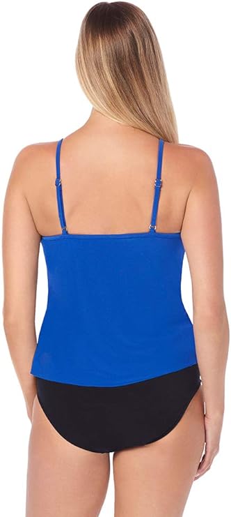 Magicsuit Rita Tiered Slimming Tankini Top  Color Cobalt Size 12