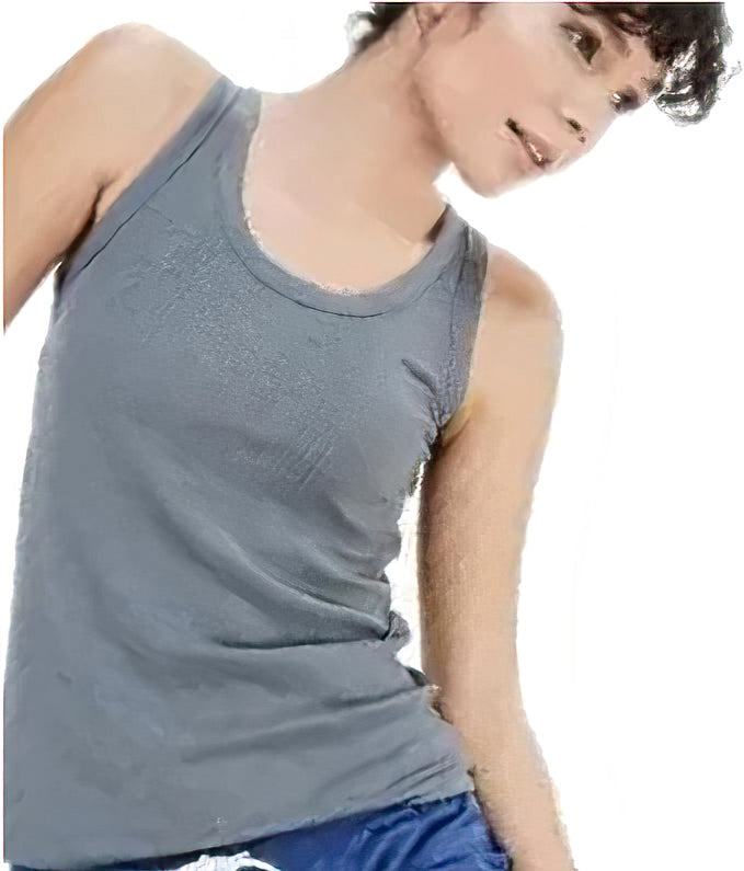 Jenni Women's Solid Ribbed Tank Top  Color Cast Iron Size L