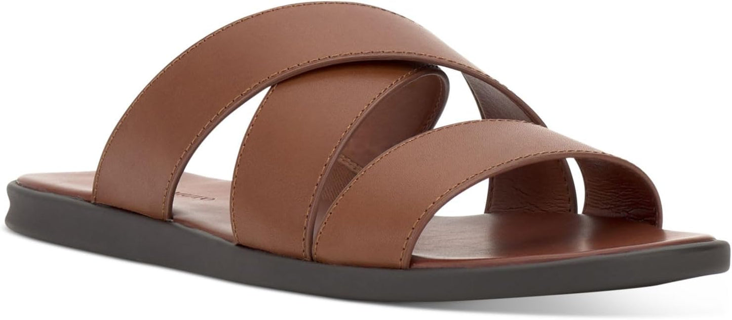 Vince Camuto Men's Waely Crisscross Upper Straps Sandals  Color Cognac Size 10M