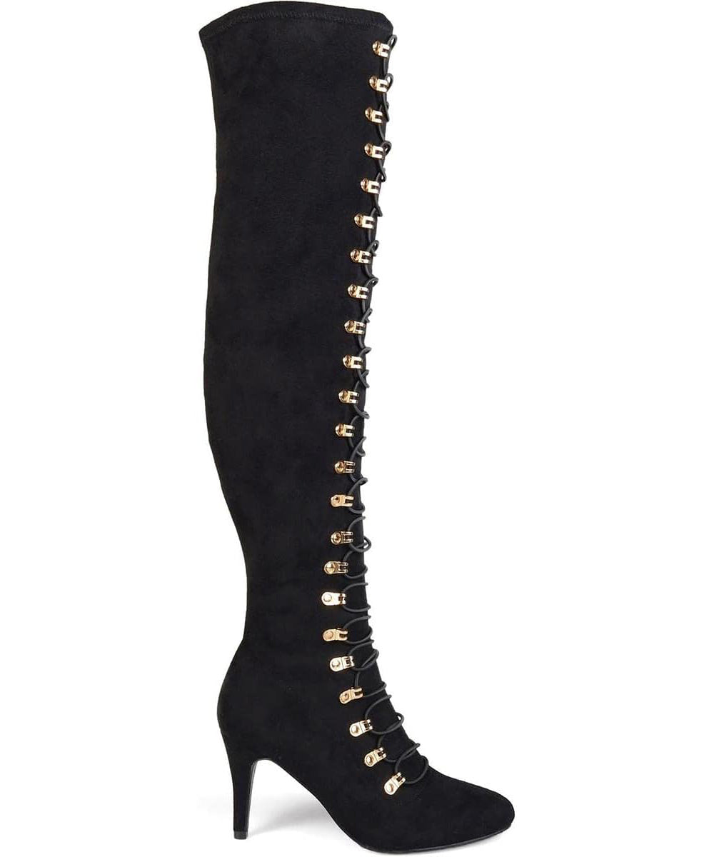 Journee Collection Women's Trill Almond Toe Over-the-knee Boots  Color Black Size 8M