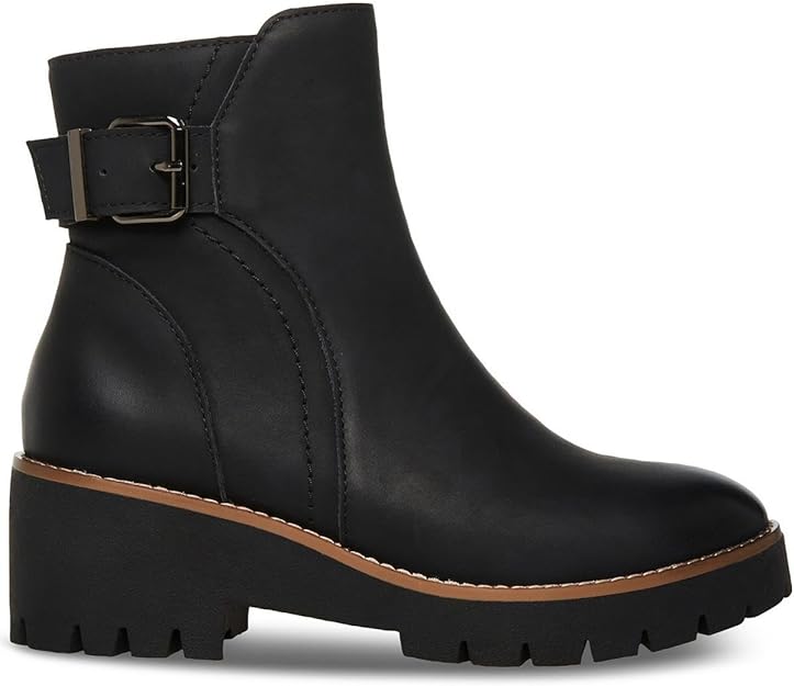 Aqua College Women's Desiree Lug Waterproof Booties  Color Black Nubuck Size 6M