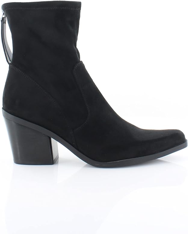 Naturalizer  Women's Ella Leather Western Booties  Color Black Stretch Size 5.5M