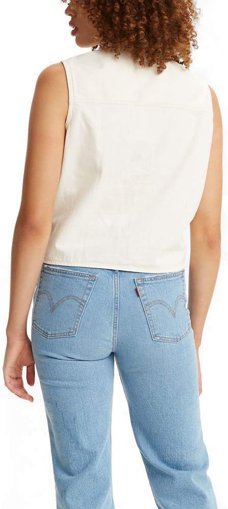 Levi's Women's Rumi Cotton Denim Shirt  Color Icy Ecru Size M