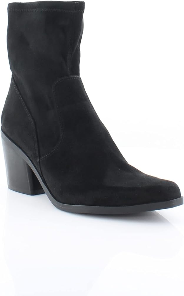 Naturalizer  Women's Ella Leather Western Booties  Color Black Stretch Size 5.5M