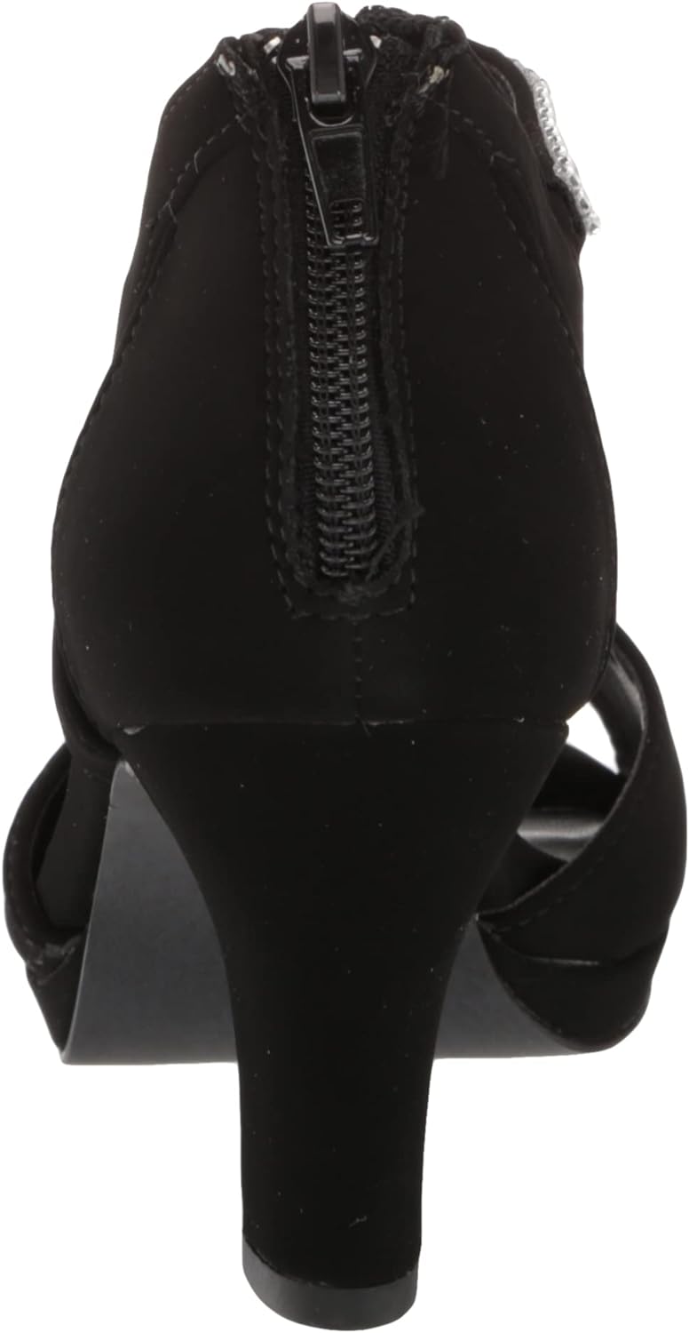 Easy Street Women's Flash Dress Heeled Sandals  Color Black Lamy Size 11W