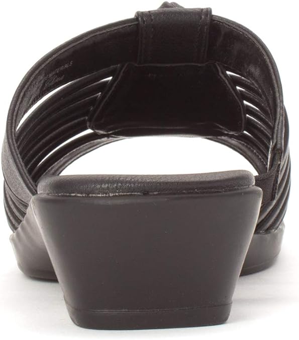 Easy Street Women's Nola Slip On Slide Sandals  Color Black Size 7M