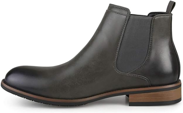 Vance Co. Men's Landon Chelsea Dress Boot  Color Gray Size 10M