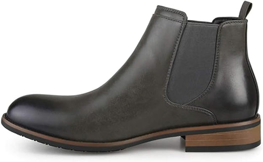 Vance Co. Men's Landon Chelsea Dress Boot  Color Gray Size 10M
