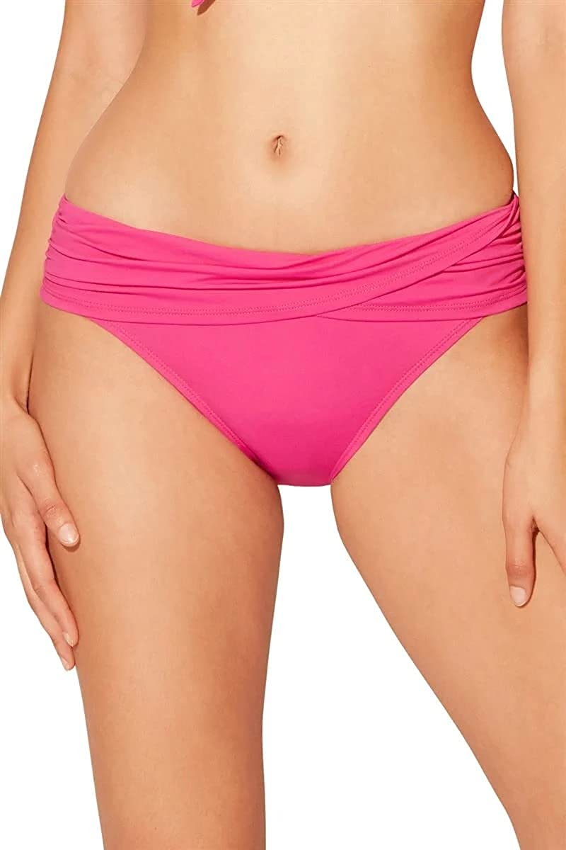 Bleu by Rod Beattie Rouge Sarong Hipster Bikini Swim Bottoms Color Pink Size 14