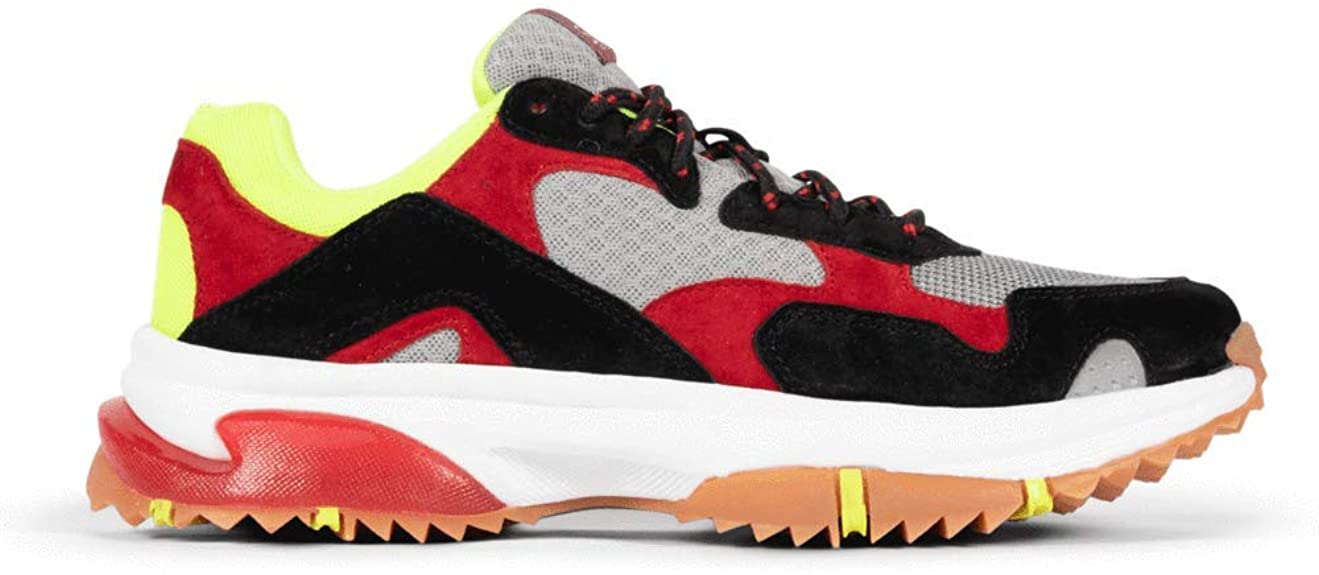 SNKR Project Men's Prospect Park Sneaker  Black/Red/Yellow Size 10