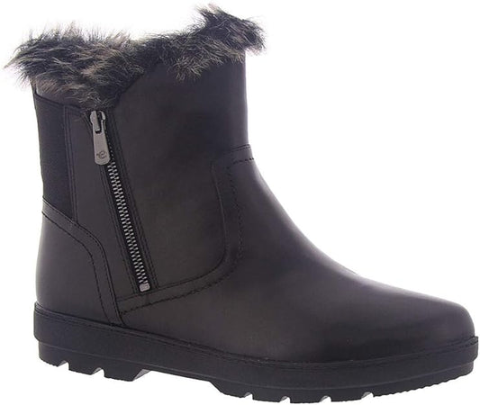 Easy Spirit Women's Adabelle Ankle Booties  Black Leather Size 8W
