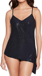Magicsuit Alex Underwire Tankini Top  Black Blue Size 16