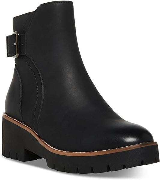 Aqua College Women's Desiree Lug Waterproof Booties  Color Black Nubuck Size 6M