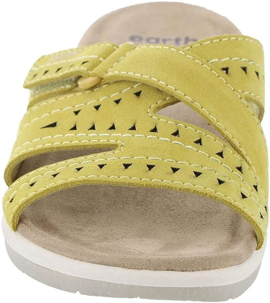 Earth Women's Suella Flat Sandals  Color Yellow Leather Size 7M