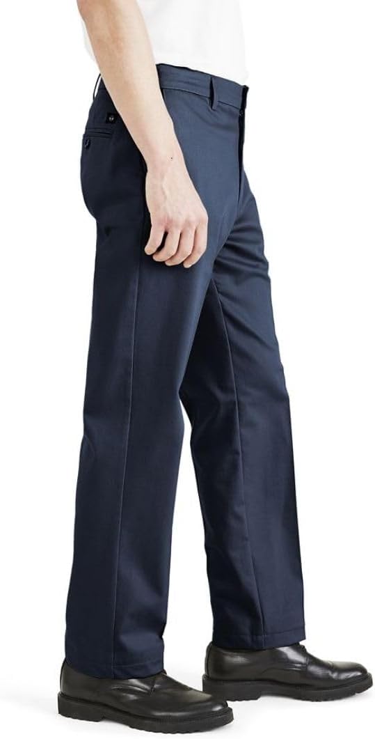 Dockers Men's Signature Classic-Fit Iron-Free Khakis  Navy Blazer W38xL29
