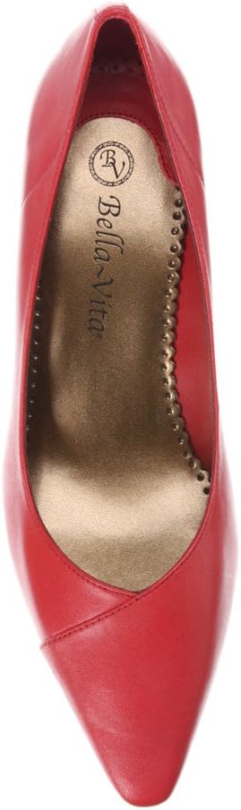 Bella Vita Women’s Wow Leather Closed Toe Classic Pumps  Color Red Kidskin Size 9N