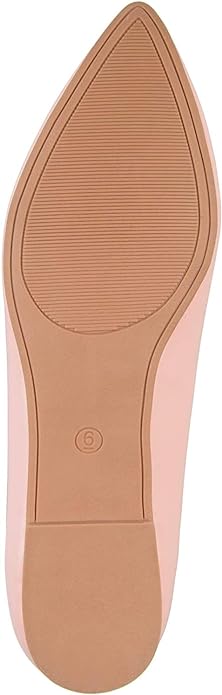 Journee Collection Women's Renzo Vegan Leather Pointed Toe Jewel Flats  Color Pink Size 9M